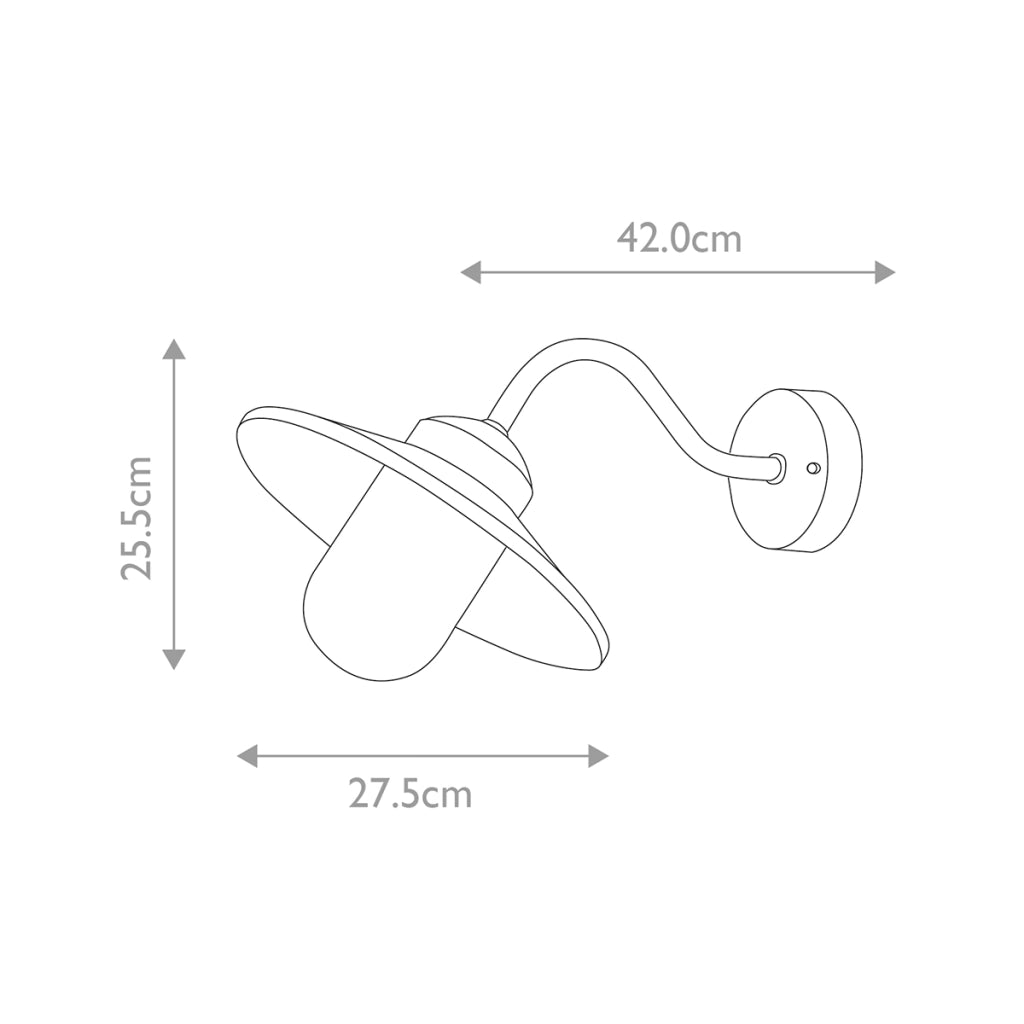 Applique da parete esterna nera E27 60W Klampenborg Elstead