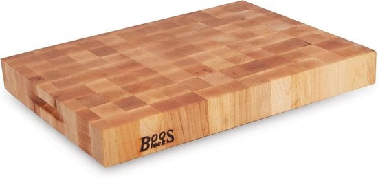 Blocco da martellare di alta qualità in legno di abete professionale, 51 x 38 x 6 cm, maniglie laterali - utilizzabile su entrambi i lati.