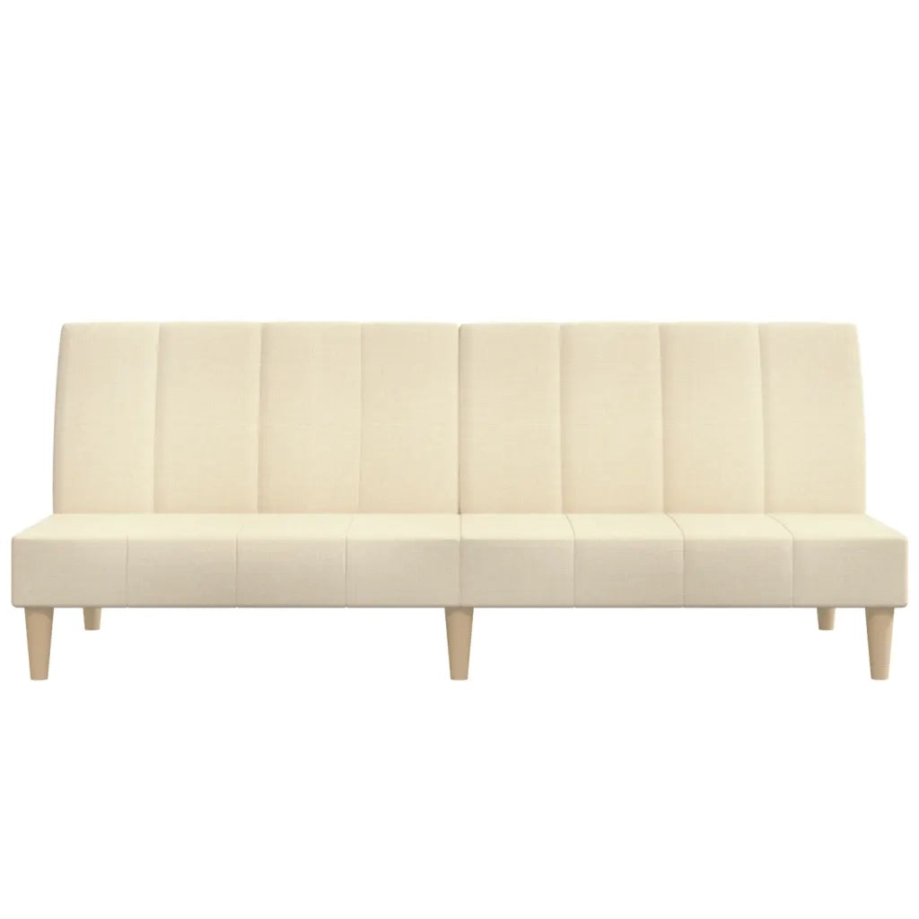 Divano letto | Sof¨¤ letto | Letto singolo a 2 Posti Crema in Tessuto