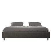 Letto Matrimoniale Extra Large Sommier 200x200 cm con Rete Azelia Grigio