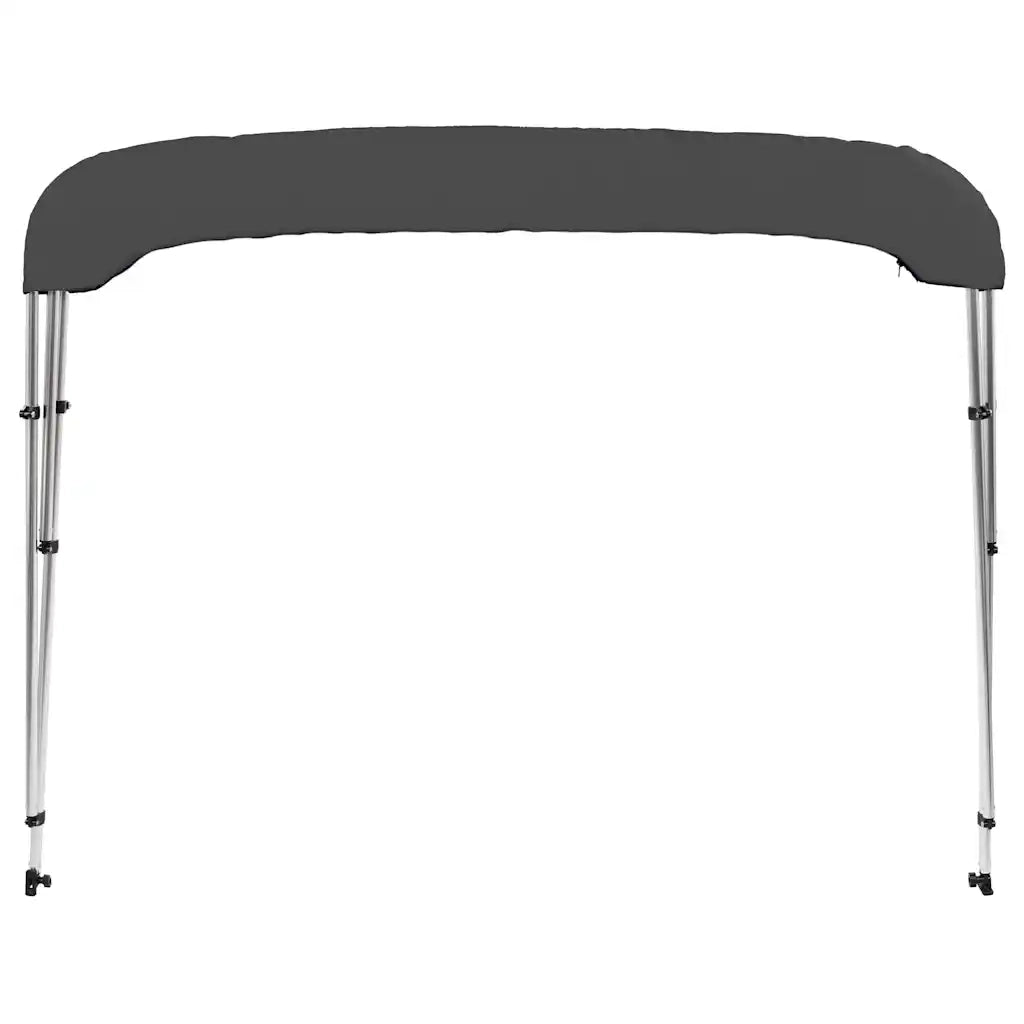 Bimini di Prua con Tendalino a 3 Archi Antracite 183x140x137 cm