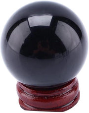 Vaso di cristallo trasparente con base - Regalo di compleanno - Decorazione per la casa e ufficio - 40 mm nero