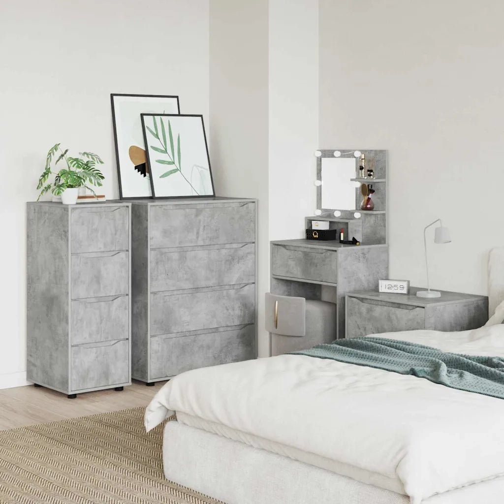 Armadio Grigio cemento 40 x 48 x 105 cm Legno multistrato