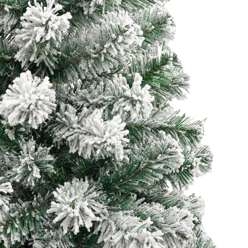 Albero Natale Artificiale Incernierato con Neve Fioccata-Albero Natalizio 180 cm 584327