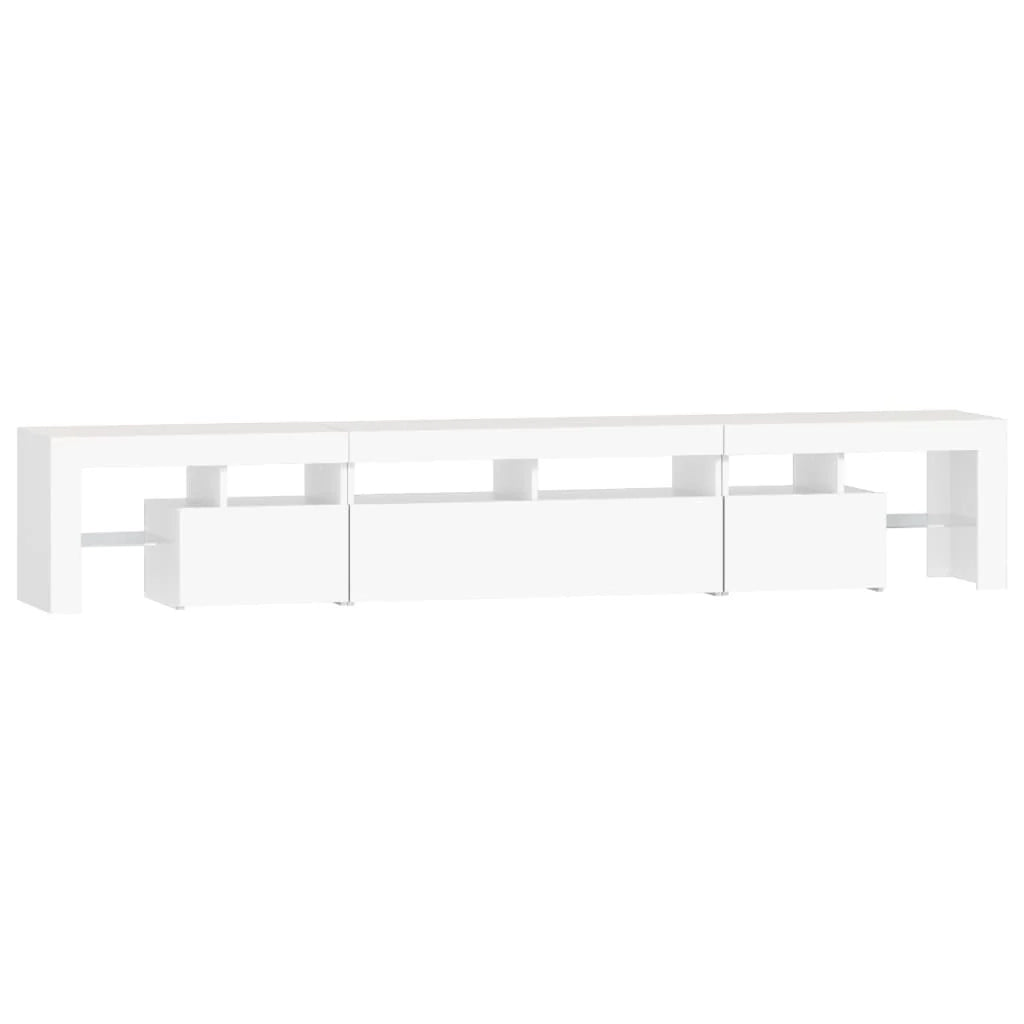Mobile TV multimediale scaffale TV credenza mobile TV sala da pranzo soggiorno camera da letto con luci LED 230 x 36,5 x 40 cm bianco 02_0026560