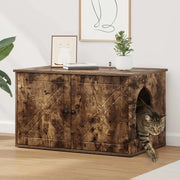 Casa per Gatti Rovere fumé 85 x 55 x 50 cm Legno multistrato