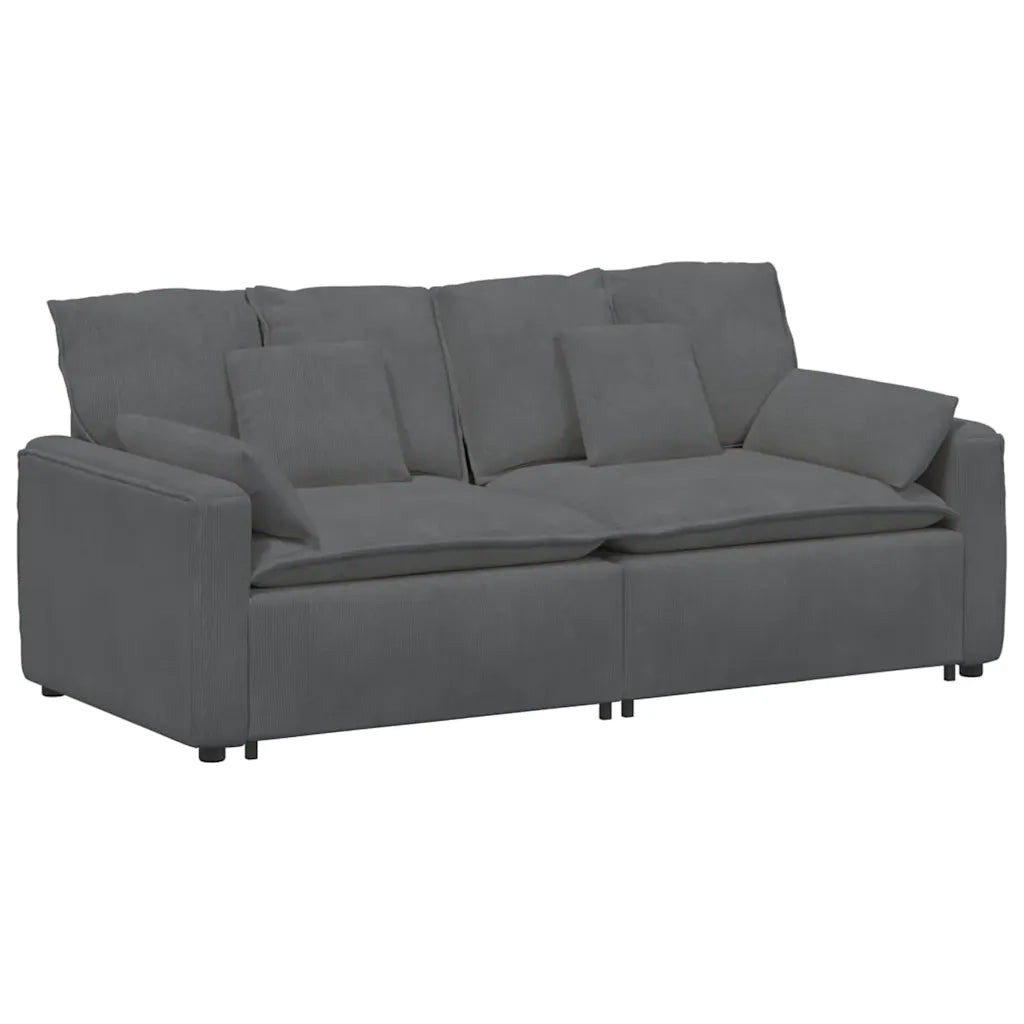 Divano Modulare con Cuscini Grigio Scuro 3321138