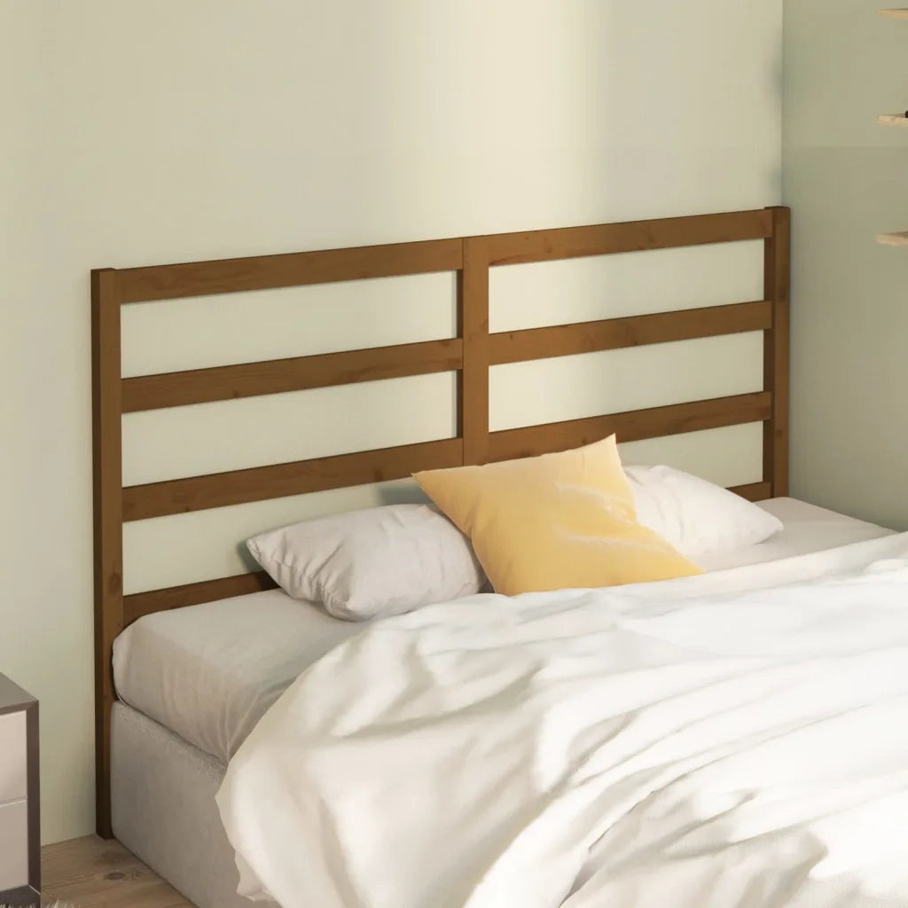 Testiera per Letto ambra 156x4x100 cm in Legno Massello di Pino 817648