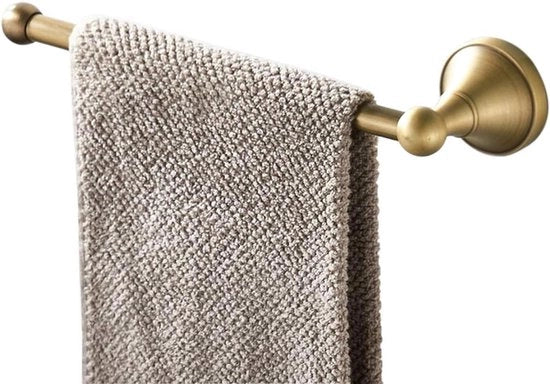 Maniglione per asciugamani da parete, 29 cm, ottone antico, bronzo lucidato