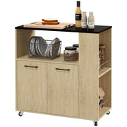 Carrello da cucina con ripiani e ruote ¨C zephmum ¨C 75x40x80.5 cm