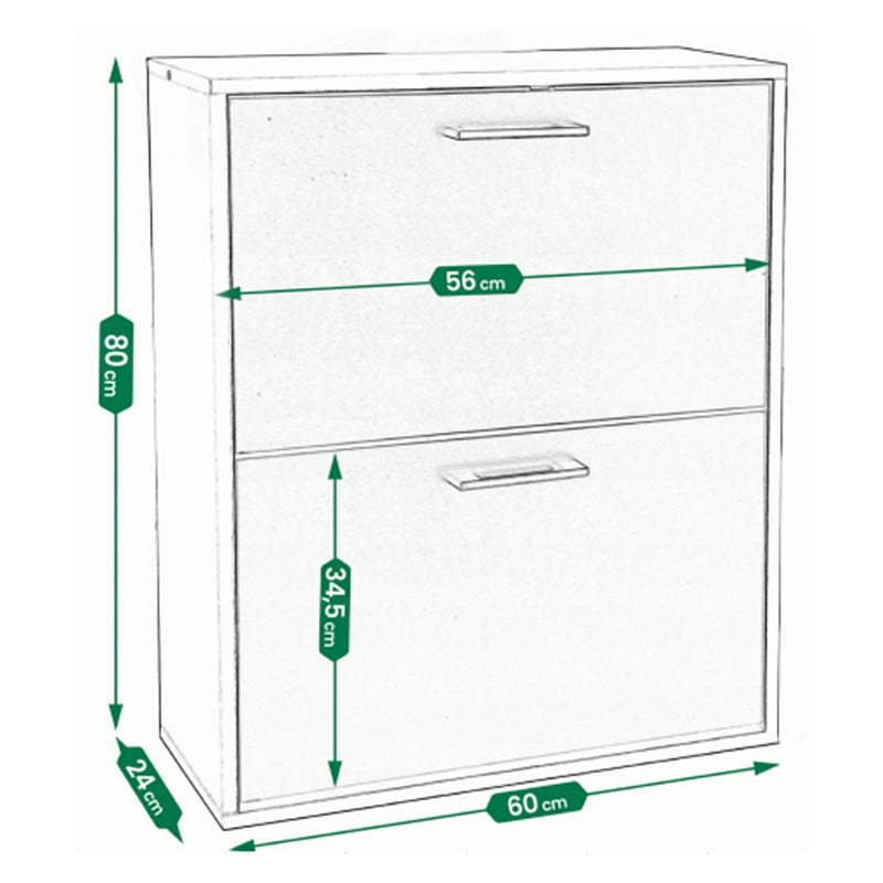 Armadio per scarpe bianco scaffale per scarpe cassettiera guardaroba loft moderno 60 cm