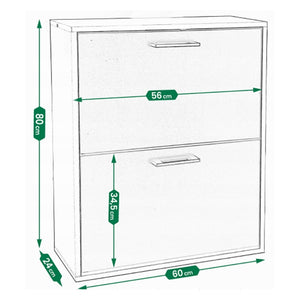 Armadio per scarpe bianco scaffale per scarpe cassettiera guardaroba loft moderno 60 cm