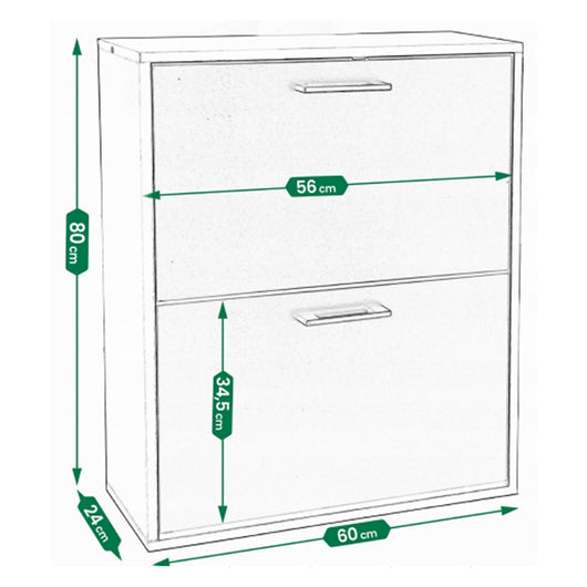 Armadio per scarpe bianco scaffale per scarpe cassettiera guardaroba loft moderno 60 cm