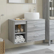 Set di mobili per il bagno 2 pcs Sonoma grigio 3403925