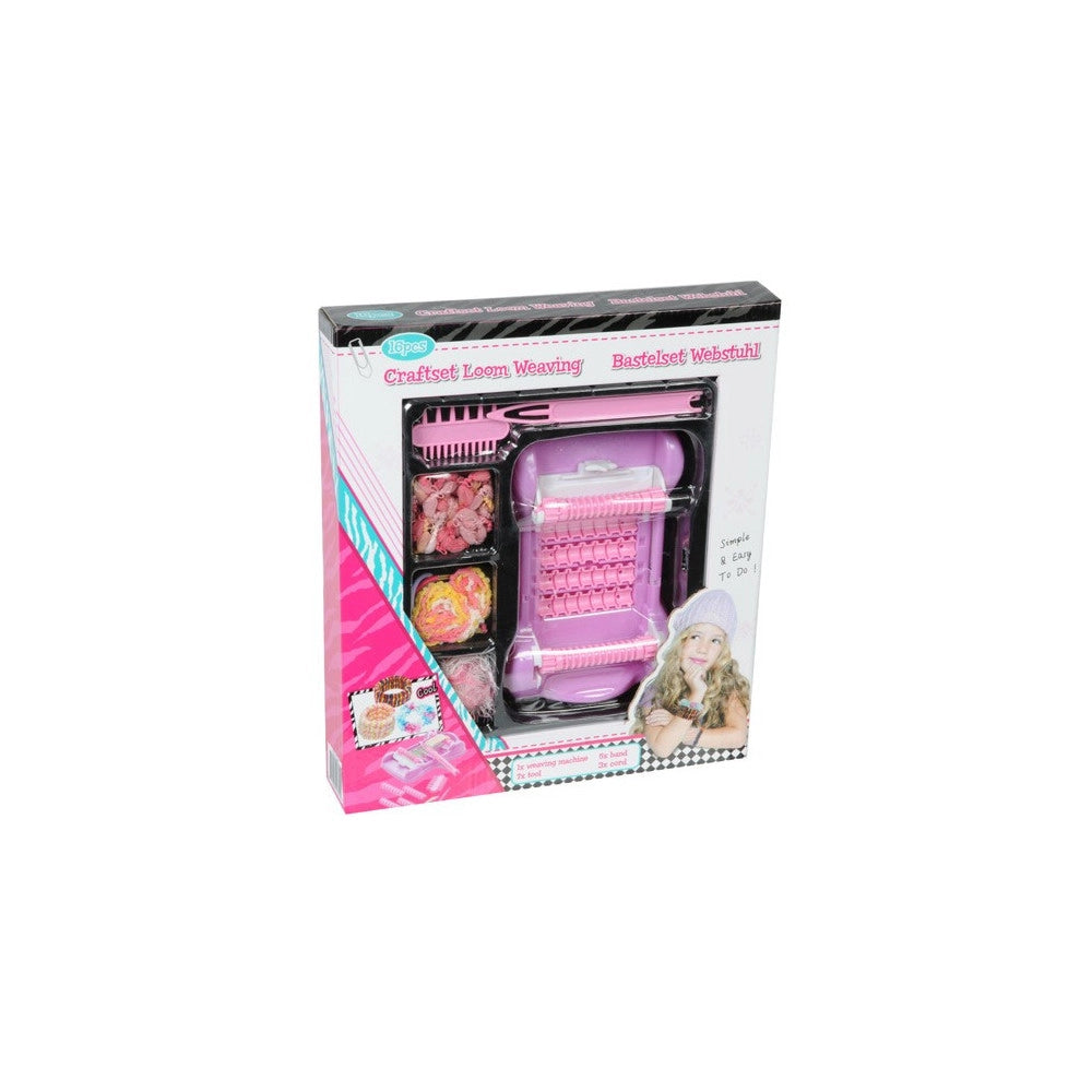 Trade Shop - Telaio Tessitura Giocattolo Con Accessori 20 X 13 X 5 Cm Scuola -