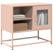 Mobile TV-Credenza per TV-Console TV Rosa 68x39x60,5 cm in Acciaio 560073