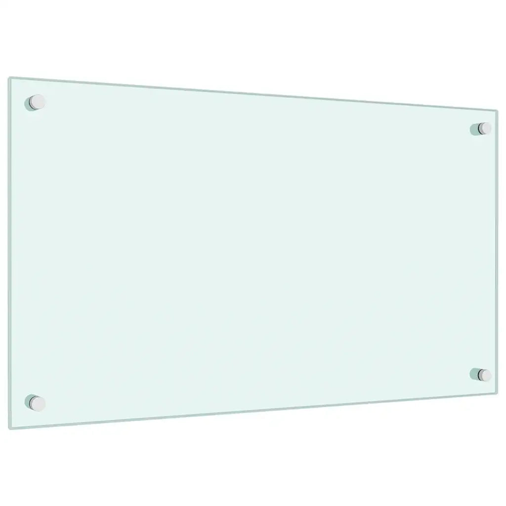 Paraschizzi decorativo per cucina 70 x 40 cm vetro temperato bianco 02_0046316