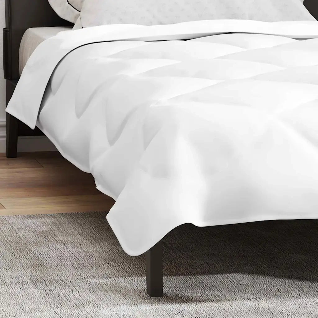 vidaXL Piumoni e Piumini Bianco 155 x 200 cm Microfibra