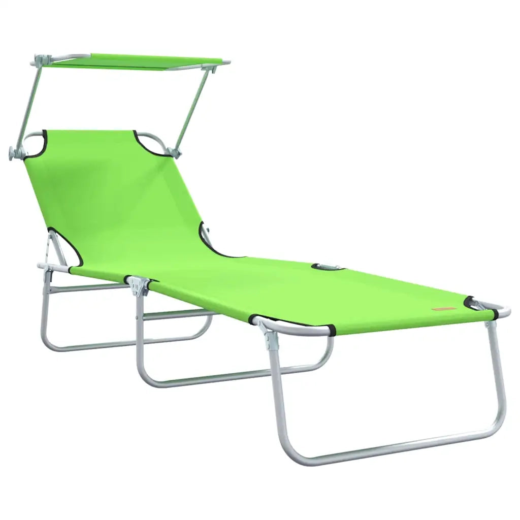 Lettino da sole 2 pcs Verde 58 x 188 x 77cm Poliestere 42003064