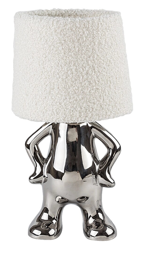 Lampada da tavolo Rabalux Smurfy ceramica cromo E14