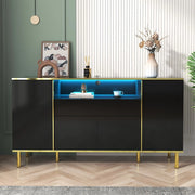 Cassettiera Sideboard ¨C Minimal ¨C nero lucido 150x40x80cm