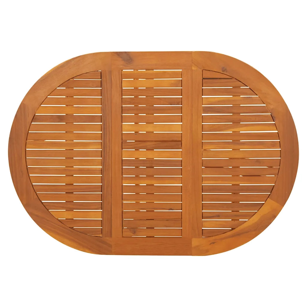 Tavolo da Giardino 130x90x72 cm in Legno Massello di Acacia cod mxl 34085