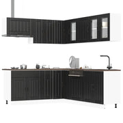 Set Mobili da Cucina 11 pz Lucca Neri Legno Multistrato