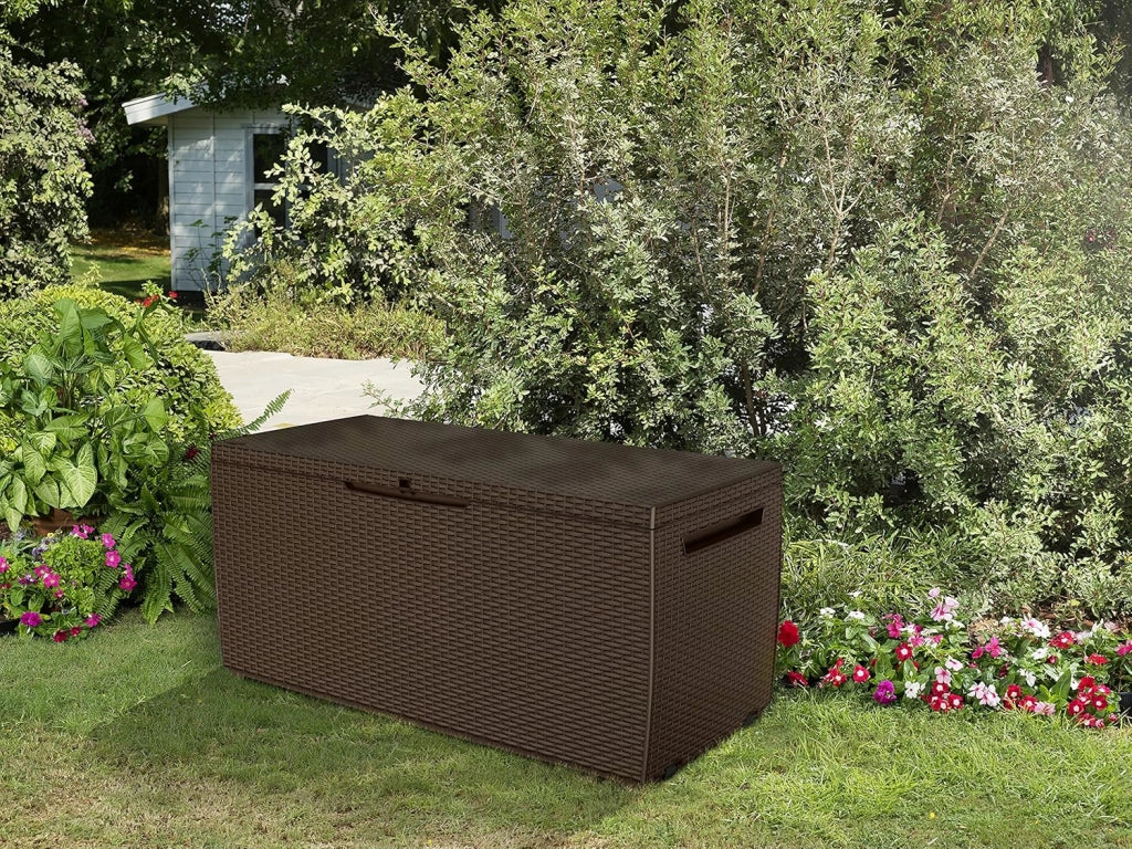 S14647140 Baule Capri Marrone 305 Litri in Resina Cm 123 X 53.5 X 57 H