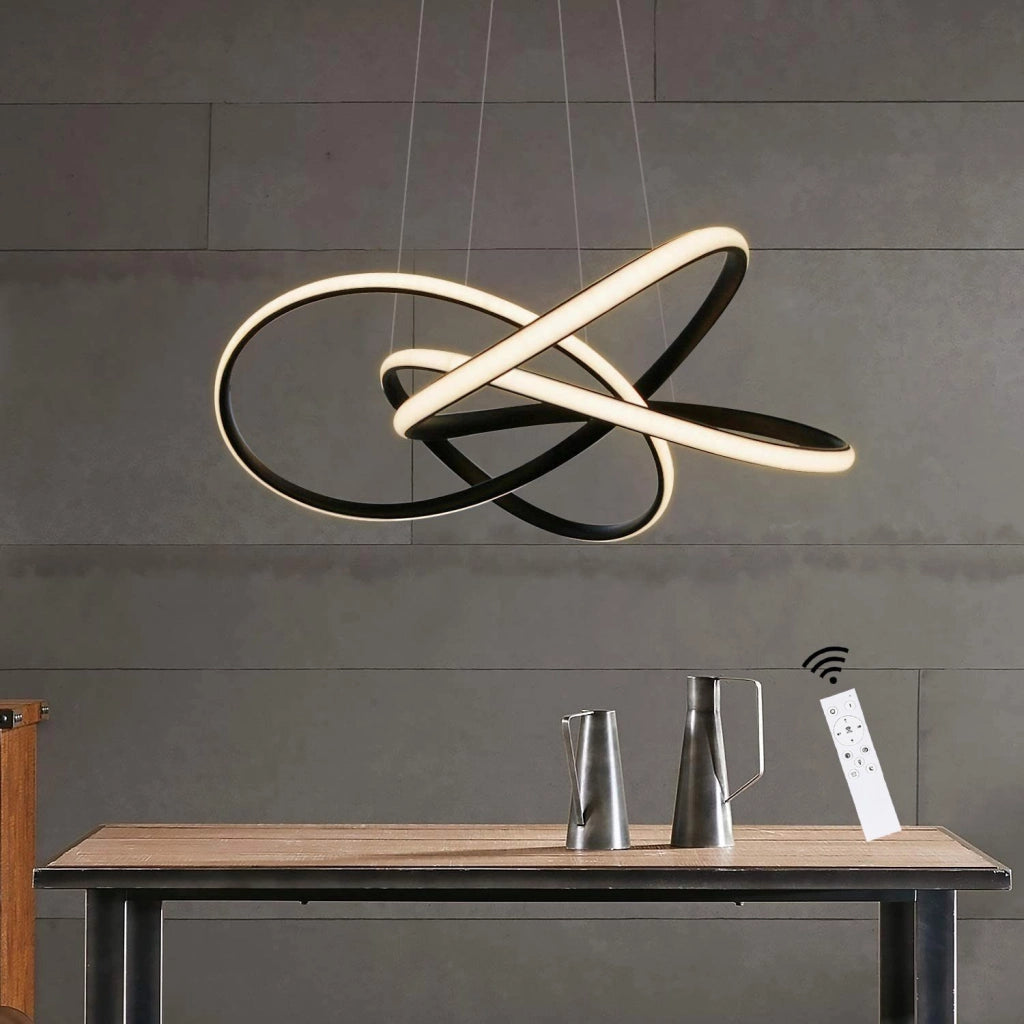 Lampada a sospensione ZMH a LED con altezza regolabile 62W telecomando per camera da letto