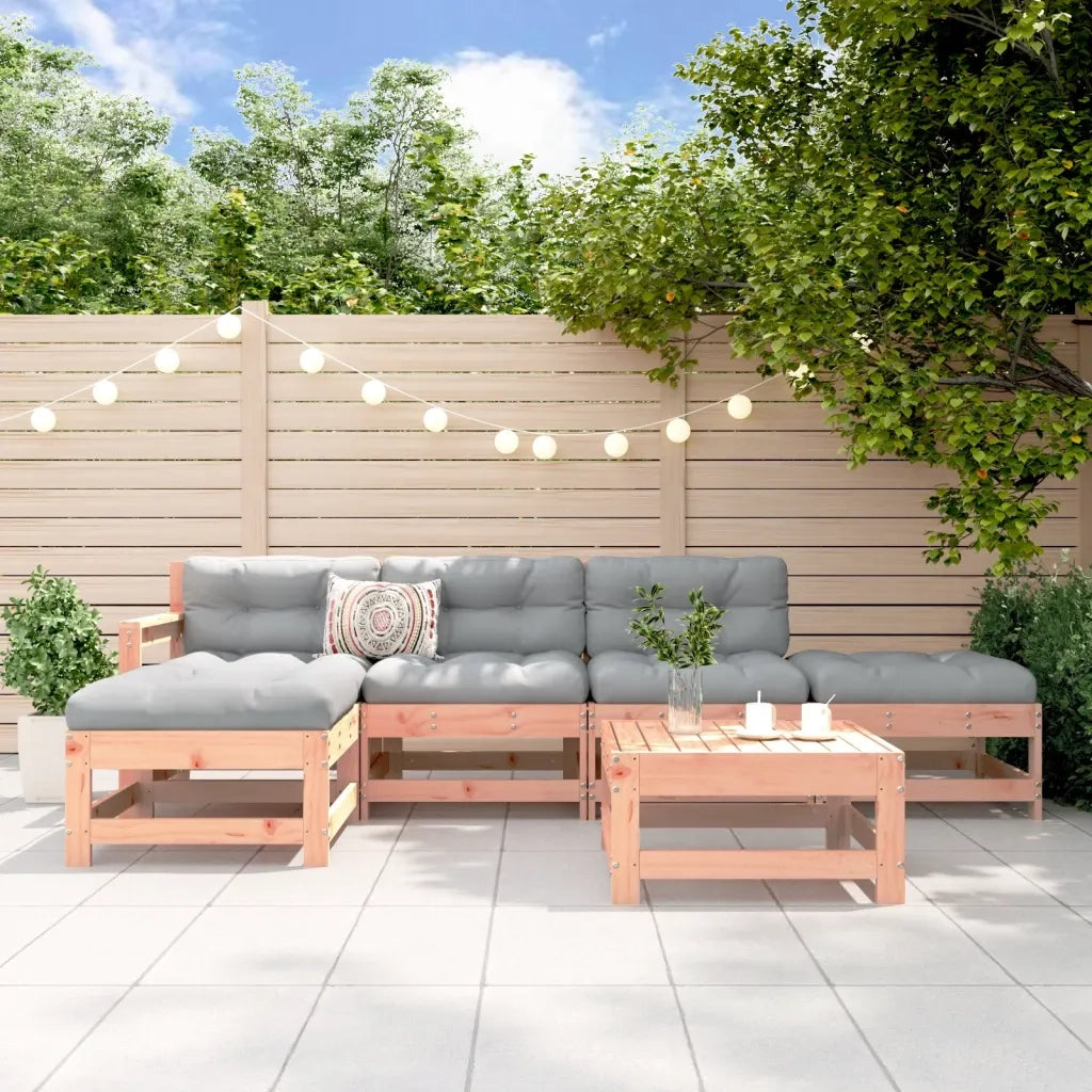 Set Salotto da Giardino 6 pz in Legno Massello di Douglascod mxl 117943