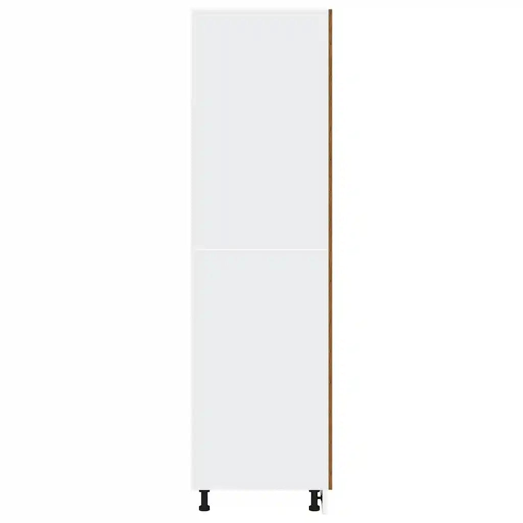 Pensile da cucina | Armadio per Frigo ¡°Lyon¡± Legno Antico 60x57x207 cm