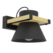 Applique Vintage Maccles Acciaio Nero 1 Luce E27