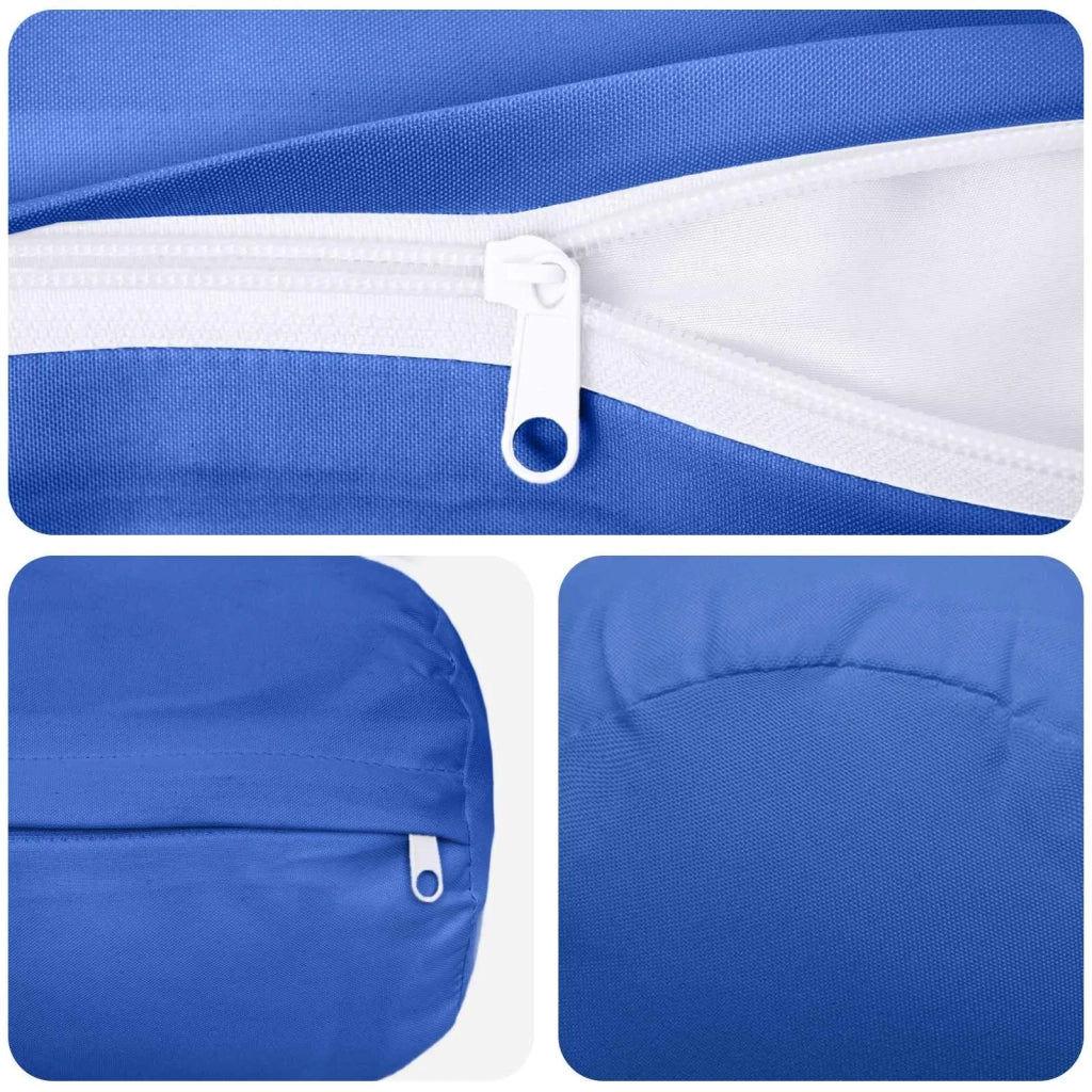 Federa 6 pcs HEERLEN Blu Reale Ø 15 x 40 cm Poliestere 923320