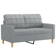 Divano | Divano da soggiorno | Sofa a 2 Posti Grigio Chiaro 120 cm in Tessuto