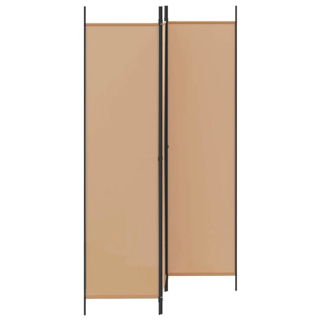 Paravento a 3 pannelli Beige 150 x 200 cm Tessuto 42039207