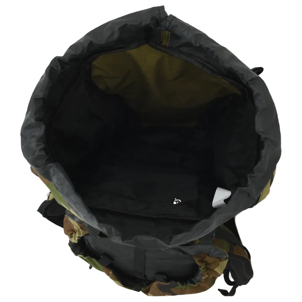 vidaXL Zaino da Trekking Verde Mimetico 80 L in Tessuto Oxford