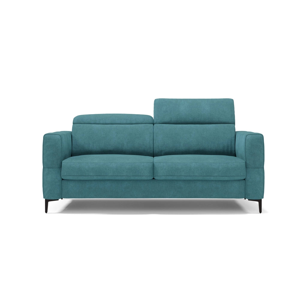 Gardenia Divano letto materasso alto 18 cm con poggiatesta reclinabili e rivestimento impermeabile T02 198 cm (mat. 140x197) azzurro