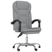 Poltrona | Sedia Relax da Ufficio Reclinabile Grigio Chiaro in Tessuto