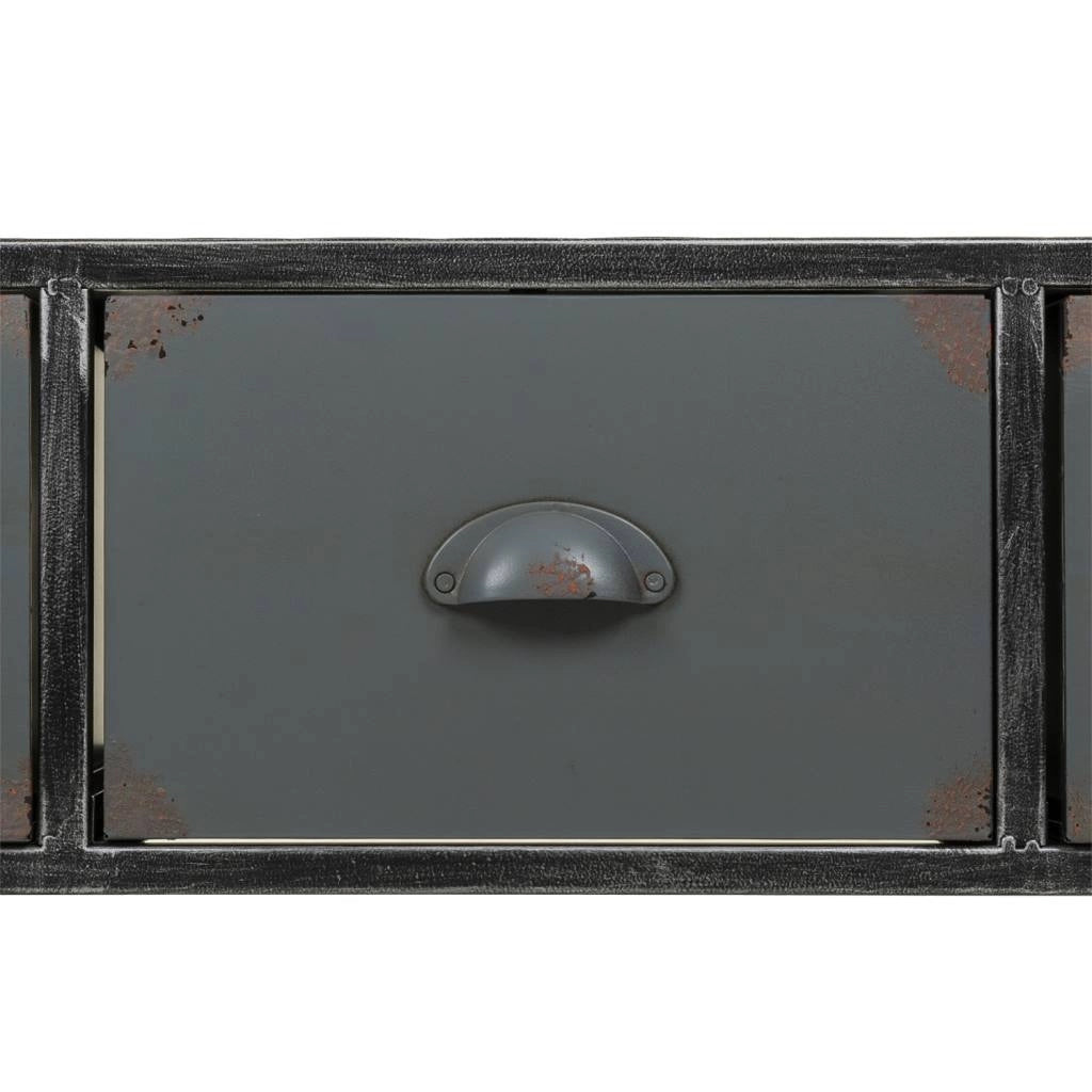 Mobile da ingresso in legno e metallo marrone 100x32x72h