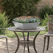 Vaso da giardino Argento 50 x 50 x 15 cm Acciaio zincato 873834