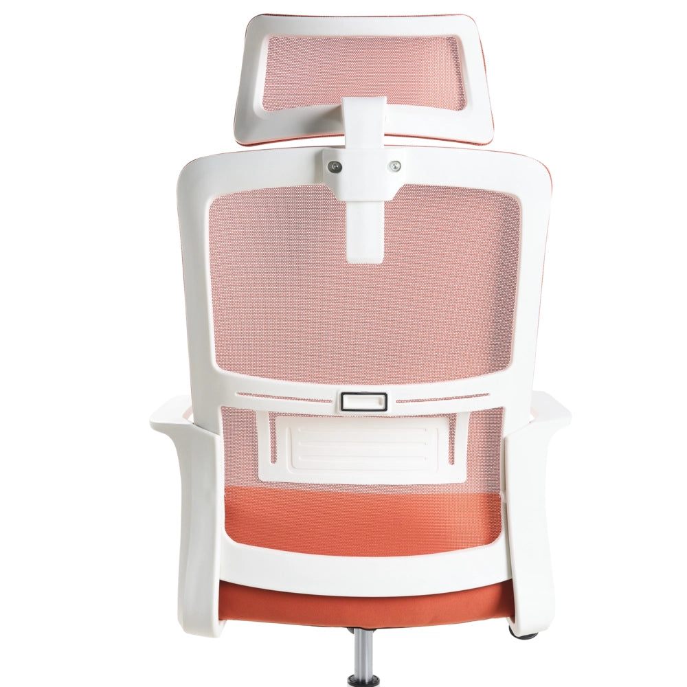 Sedia da ufficio con base girevole e poggiatesta regolabile in altezza con rete Home Office Beige stile moderno
