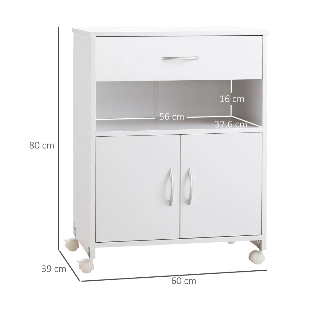 Armadio per ufficio con ruote ¨C zephmum ¨C bianco 60x39x80 cm