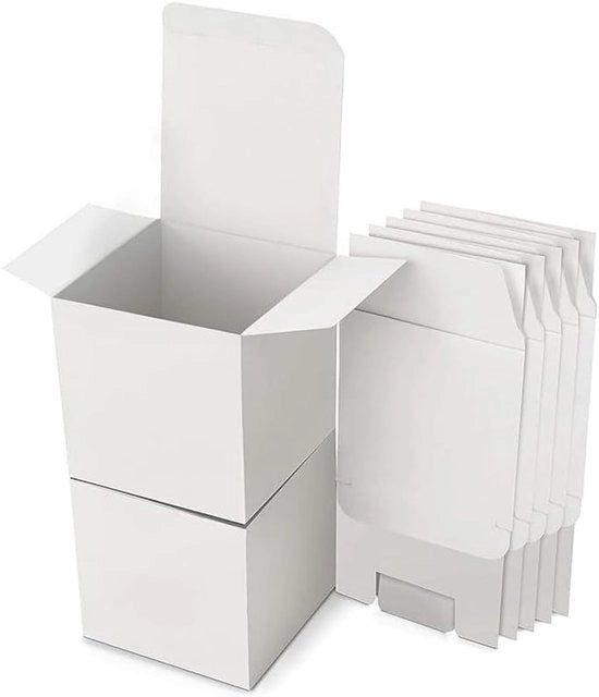 Scatole regalo quadre con coperchio - 15 pezzi - Scatole di cartone - 8 x 8 x 8 cm - Cartone bianco - Sostenibile e stile - Scatole per regali