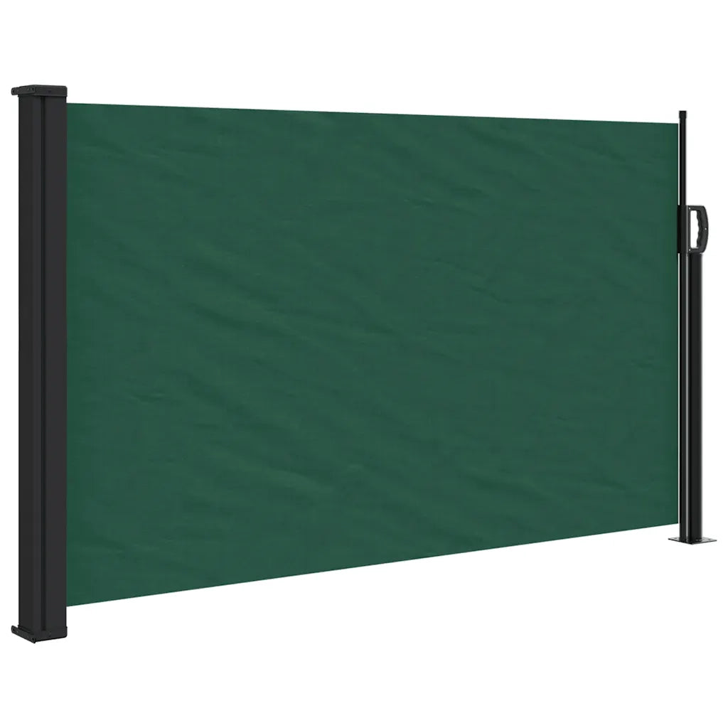 Tenda da Sole Laterale Retrattile-Tenda parasole per giardino Verde Scuro 120x500 cm