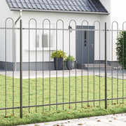 Recinto da Giardino con Cima a Cerchio Grigio 15,3 x 1,5 m in Acciaio