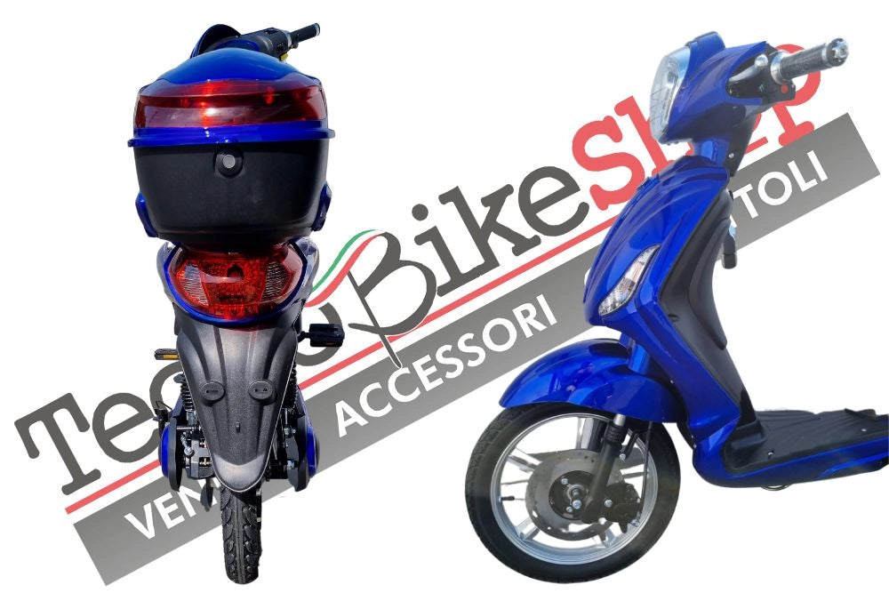 Bici Elettrica Scooter Velocipede Vitale NJT-007 250W  20Ah 48V Batteria a Grafene-Blu
