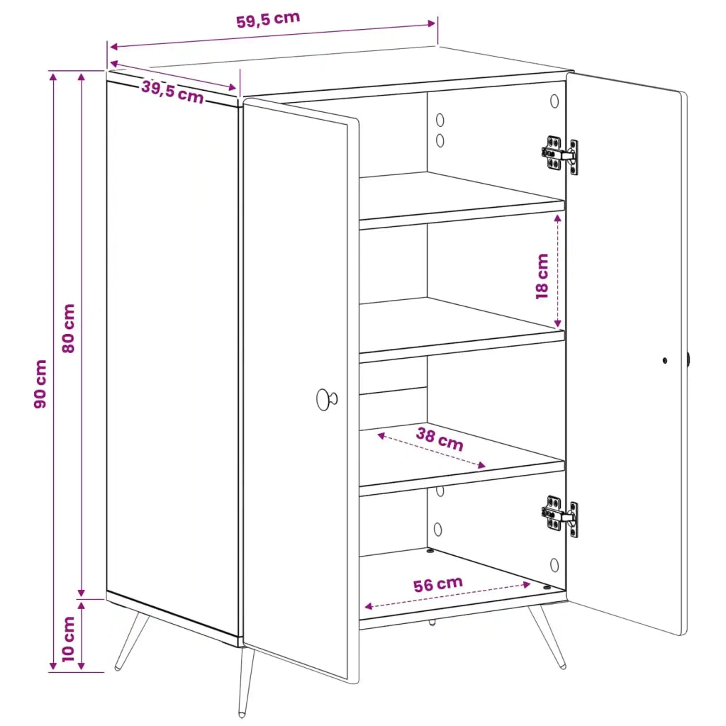 Mobile per scarpe BREDA 59,5 x 39,5 x 90 cm Bianco 897525