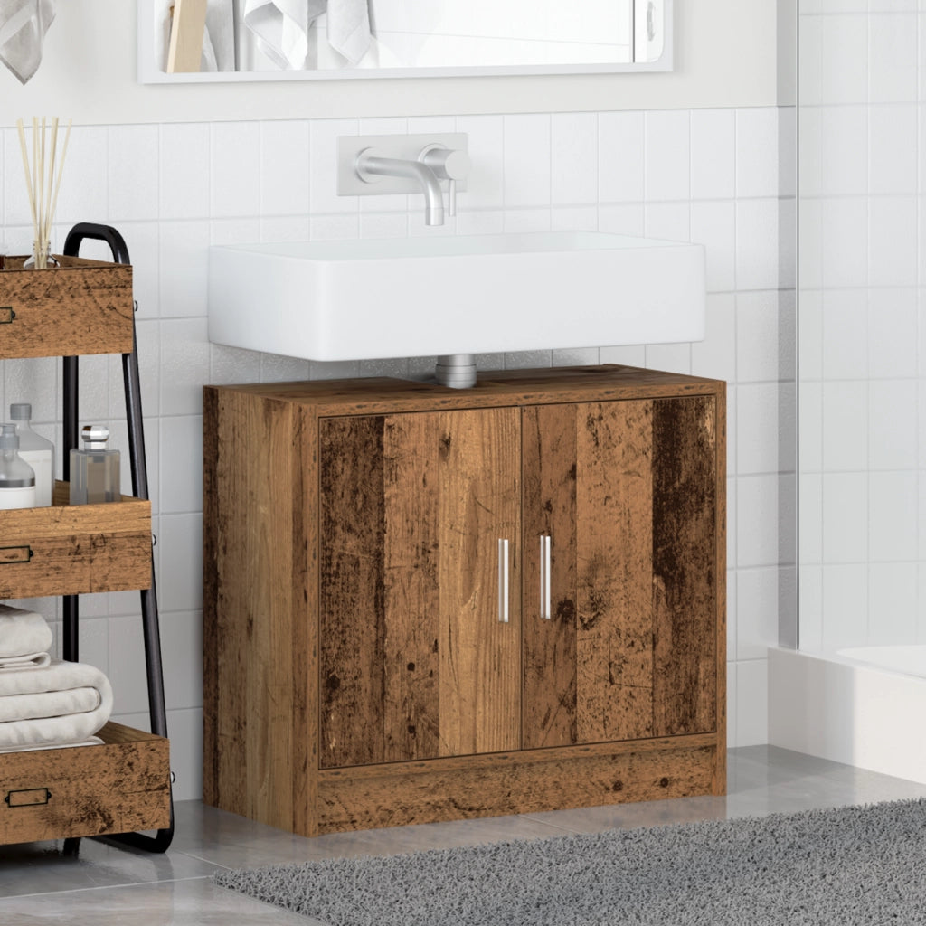 Mobile per Lavabo Legno Invecchiato 63x29x55 cm Legno Ingegnerizzato