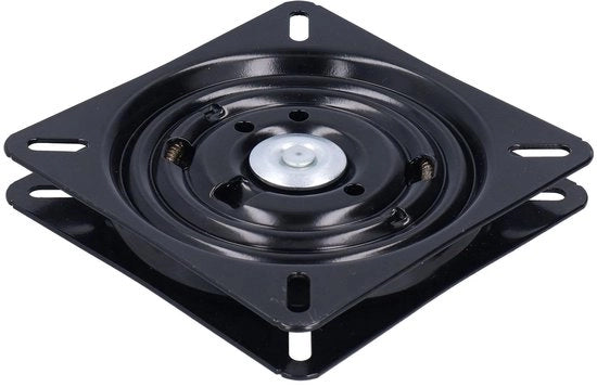 Base Rotante a 360° - 7 pollici Lazy Susan - Piastra in Acciaio Robusta - Nero - Adatto per Mobili e Display - Tazza Rotante per Casa e Ufficio