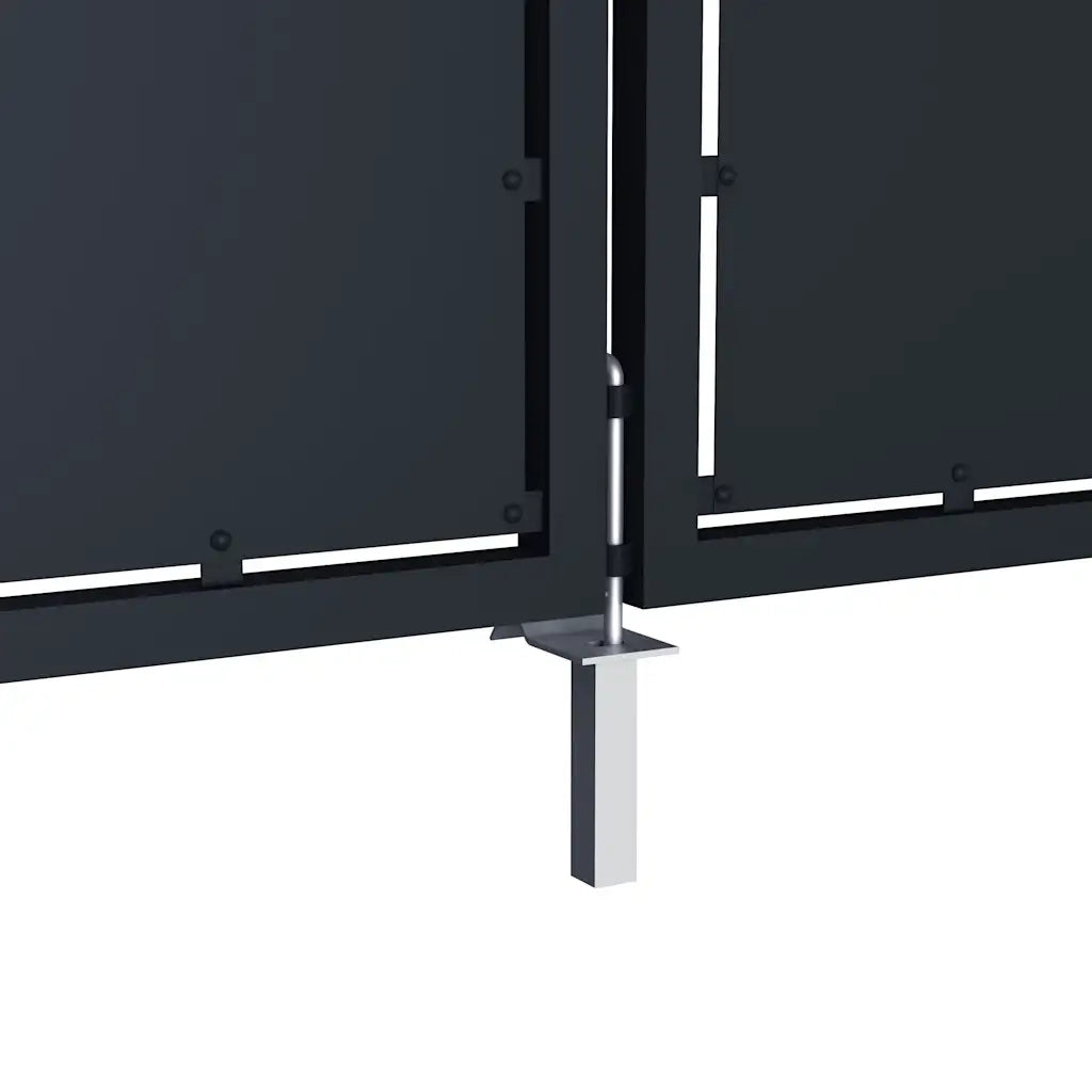 Cancello da Giardino in Acciaio 400x200 cm Antracite 144534